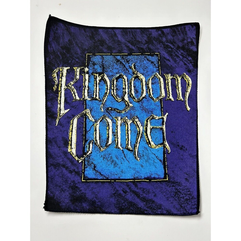 Vintage KINGDOM COME Back Patch 14" x 12" Sew On 80s 90s Metal, Rock, Christian